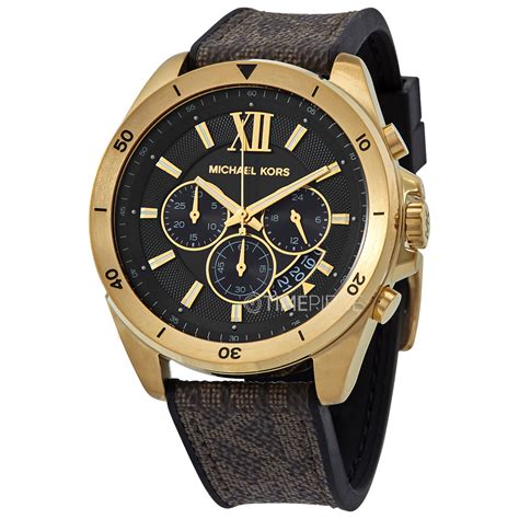 michael kors men's brecken chronograph watch|Michael Kors Men's Brecken Chronograph Black Stainless Steel .